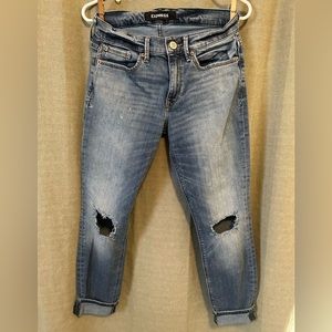 Express: Cropped Mid Rise Jean Legging